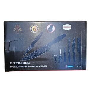 Penthouse Black 6 Piece Knife Set Swiss Metaloceramika Switzerland Quality NEW